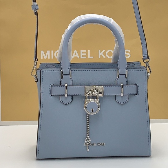 MICHAEL KORS HAMILTON SMALL SATCHEL PALE GOLD COLOR - Picture 7 of 13